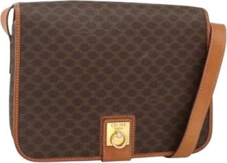 Celine Pre-owned Cross Body Bags, female, Brown, Size: ONE SIZE Pre-owned Macadam PVC Shoulder Bag