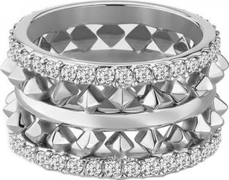 Police Womens PEJLF2010641 Ladies Ring - Silver Stainless Steel - One Size