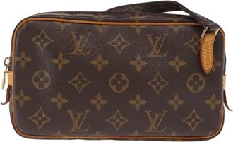 Louis Vuitton Pochette Marly Bandouliere Monogram Canvas Brown Canvas Handbag (Pre-Owned)