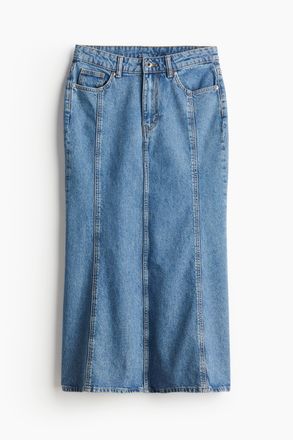 H&M Ausgestellter Denimjupe - Helles Denimblau