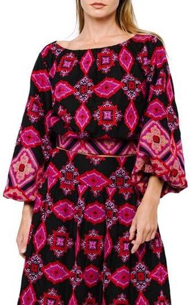 Ciebon Marbel Cotton Top in Magenta Multi at Nordstrom Rack, Size X-Small