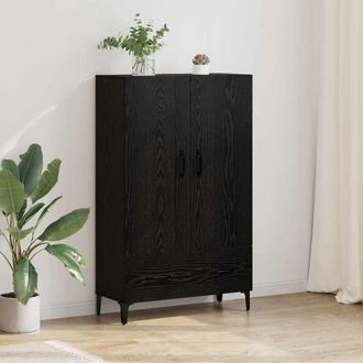 vidaXL vidaXL Credenza con cassetto Rovere Nero 70 x 31 x 115 cm
