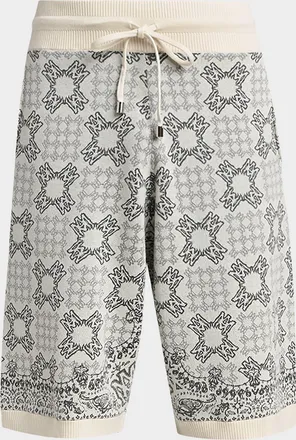 Amiri Men & apos;s MA Quad Check Knit Drawstring Shorts
