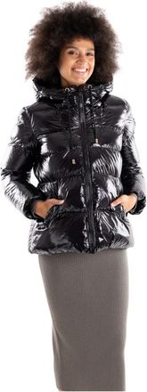 Pinko Eleodoro Jacket - Dames - Winterjassen - Zwart - M - Nylon - Jassen