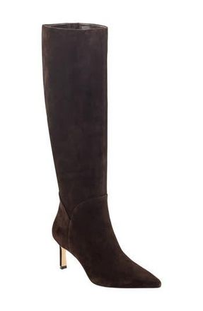 Marc Fisher Sabrina Knee High Boot in Dark Brown Seude at Nordstrom Rack, Size 6 Wide Calf