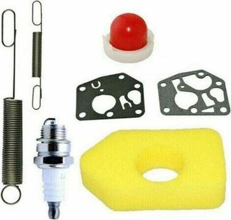 OEM St&uuml;cke Rasenm&auml;her Ersatzteile, L7t Z&uuml;ndkerzen, Reglerfedern 692211 691859, 698369 Schaumstoff Luftfilter, Kompatibel Mit Briggs & Stratton 4216 5088 5