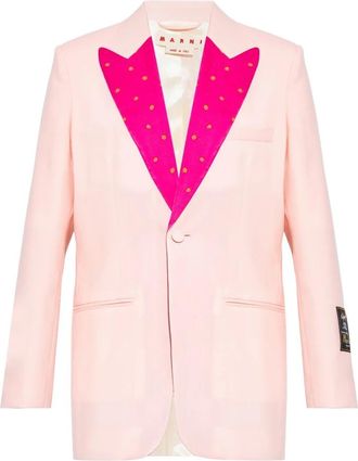 Marni Wollen Blazer - Dames - Blazers - Roze - XS - Wol - Jassen