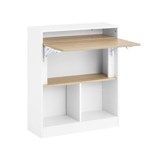 SoBuy Mesa escritorio plegable con 3 estantes de almacenamiento
