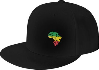 Generic Baseball Cap Reggae Rasta Lion Sports Hat Unisex Dad Hat Daily Sandwich Cap for Golf Tennis Sports