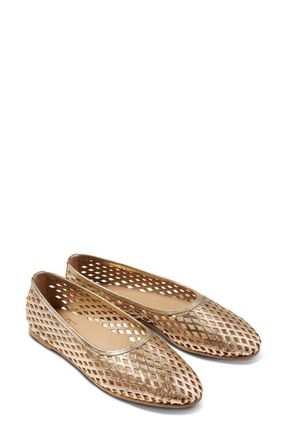 beek Swiftlet Perforated Ballet Shoe in Gold at Nordstrom, Size 7.5