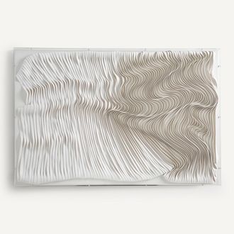 AM.PM Muurdecoratie in witte leren stroken, Ondor