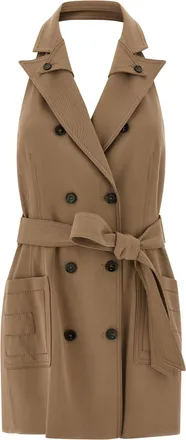 Elisabetta Franchi Beige Viscose Short Womens Dress
