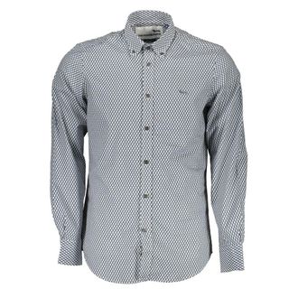 Harmont & Blaine Blue Cotton Pattern Mens Shirt