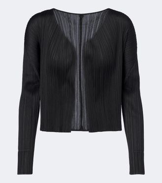 Pleats Please Issey Miyake C&aacute;rdigan Basics plisado