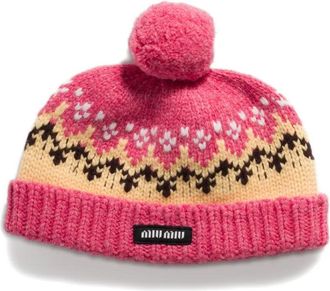 Miu Miu Wollen muts - Roze