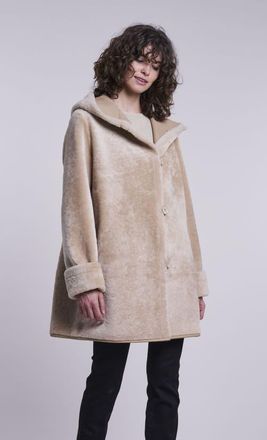 Blue Duck Genuine Shearling Coat in Beige at Nordstrom, Size X-Large