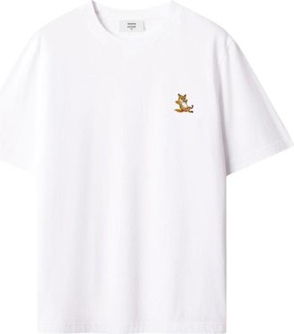 Maison Kitsun&eacute; Camiseta Regular con parche de zorro Chillax - Tops - Mujer - Blanco - XS