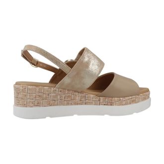 Repo 50236R Sandalia - Dames - Sleehakken - Bruin - 39 EU - Leer - Schoenen