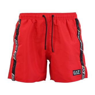 Emporio Armani Beachwear, male, Red, Size: S Red Beachwear by Ea7