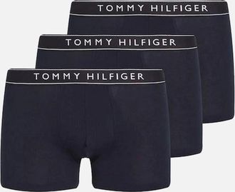 Tommy Hilfiger Mens Tommy Hilfiger 3-Pack Everyday Essentials Boxer Trunks, Desert Sky - Black/Black - Size: 32/33/32