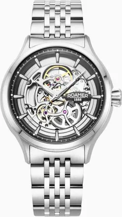 Roamer Competence Skeleton Iv Black Dial Mens Watch 101984 41 85 10
