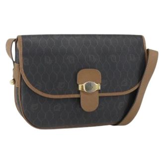 Dior Pre-owned Cross Body Bags, female, Brown, Size: ONE SIZE Pre-owned PVC Honeycomb Canvas Shoulder Bag