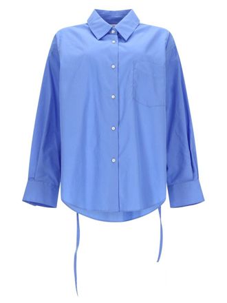Aspesi Oversized Cotton Ties Collar Shirt