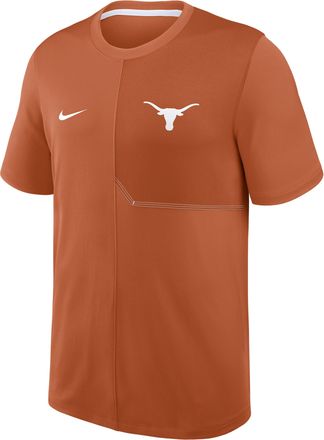 Nike Texas Sideline Coach Nike Mens Dri-FIT College Top in Orange | 03B208D9TXE-GQK