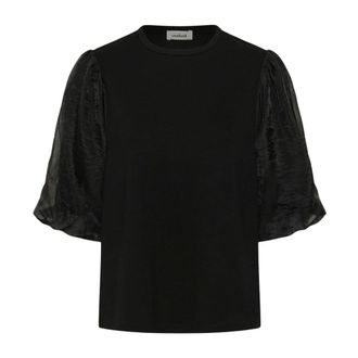 Soaked In Luxury SLMarigold Puff Tee - Tops - Mujer - Negro - XS