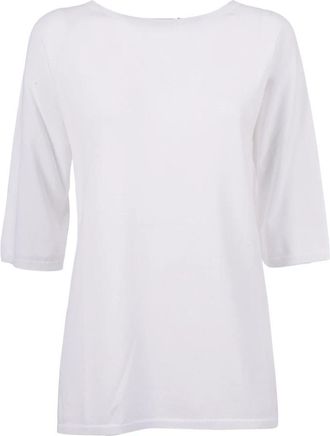 KANGRA Girocollo Seamless Rasato Linea A - Dames - Blouses - Wit - XL - Overhemden