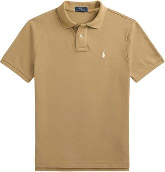 Ralph Lauren The Iconic Mesh Polo Shirt - Heren - Polos - Beige - S - Katoen - Tops