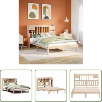 vidaXL Letto con cassetti - Letto Libreria senza Materasso 140x200 cm in Legno di Pino