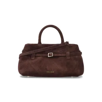 Manu Atelier Manu Atelier Le Cambon 25 Brown Suede Bag Deep Calf Leather Shoulder
