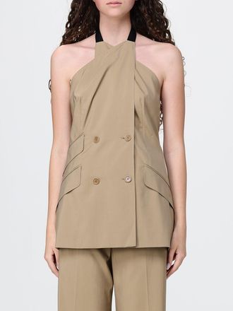 Max Mara Gilet sartoriale doppiopetto in misto lana e seta