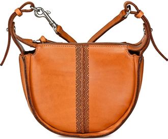 OLD TREND Dahlia Genuine Leather Compact Structured Crossbody in Caramel at Nordstrom