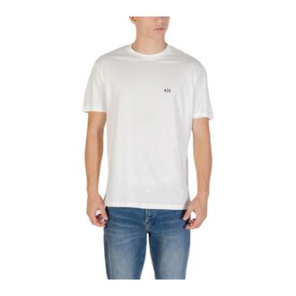 A|X Armani Exchange Wit Katoenen T-Shirt Korte Mouw - Heren - T-shirts - Wit - 2XL - Katoen - Tops