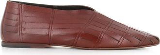 Pantanetti Bruine platte ballerina schoenen - Dames - Platte Schoenen - Bruin - 36 EU - Leer - Schoenen