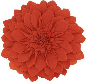 Saro Lifestyle Felt Flower Pillow