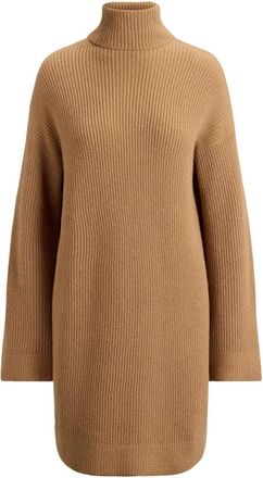 Ralph Lauren Areena Lange Mouwen Dagjurk - Dames - Kleedjes - Beige - S - Wol - Kleedjes