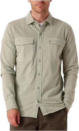 Butcher of Blue Jassen, Heren, Groen, S, Groen Finn Pocket Jersey Overshirt