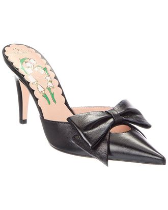 Valentino Vlogo Signature Leather Bow Mule