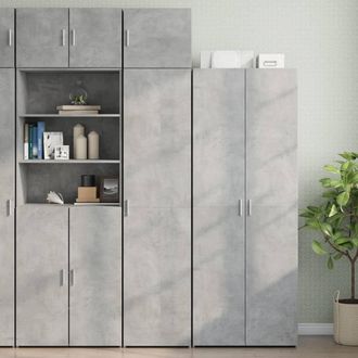 Berkfield Home Slim Storage Cabinet Concrete Grey 45x42.5x225 cm Engineered Wood