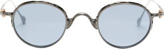 Yohji Yamamoto Zonnebril met rond montuur - Zilver