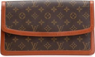 Louis Vuitton Clutch Pochette Dame GM con monogramma 1990 - Marrone
