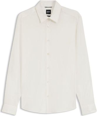 BOSS Regular-fit shirt in performance-stretch fabric