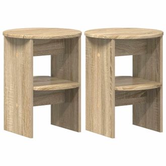 vidaXL Armario Auxiliar 2 Pcs Roble Sonoma &Oslash;40 X 50 Cm Vidaxl