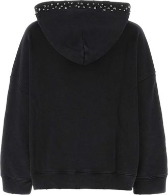 Versace Womens Black Cotton Oversize Sweatshirt Multi Exterior: Felpe Sweater