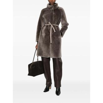 Suprema Shearling Coat - Gray