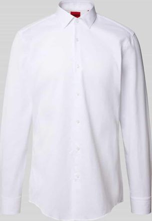 HUGO BOSS Slim Fit Businesshemd aus reiner Baumwolle Modell KENNO in Weiss, Größe 38