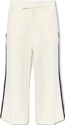 Gucci (WMNS) Gucci Wool Tweed Pant With Interlocking G Patch White 748172-ZANJC-9169